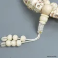 Mala tête de mort Howlite blanche 108 perles - Impermanence - Népal