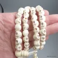 Mala tête de mort Howlite blanche 108 perles - Impermanence - Népal