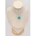 Pendentif Calcédoine bleu paraiba forme libre - Bijoux en Calcédoine bleue