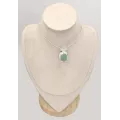 Pendentif Calcédoine d'eau bélière tube - Bijoux en Calcédoine bleue