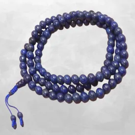 Mala de prières bouddhiste Lapis Lazuli grade AAA - Mala tibétain 108 perles