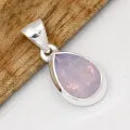 Pendentif Quartz Lavande véritable facetté forme goutte – Argent 925