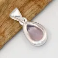 Pendentif Quartz Lavande véritable facetté forme goutte – Argent 925