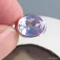 Pendentif Quartz Lavande véritable facetté forme ovale – Argent 925