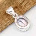Pendentif Quartz Lavande véritable facetté forme ovale – Argent 925