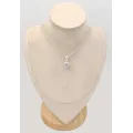 Pendentif Quartz Lavande véritable facetté forme ovale – Argent 925