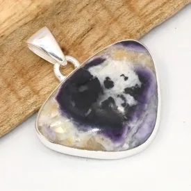 Pendentif Jaspe Tiffany véritable forme libre – Argent 925 poinçonné
