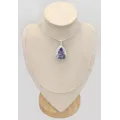 Pendentif goutte en Jaspe Tiffany véritable – Argent 925 poinçonné