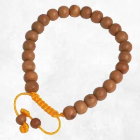 Bracelet mala tibétain en santal non traité – 27 perles – Népal