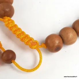 Bracelet mala tibétain en santal non traité – 27 perles – Népal
