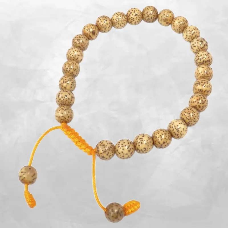 Bracelet mala en graines de lotus – 27 perles authentiques – Népal