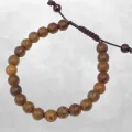 Bracelet tibétain en bois d'érable brun – 25 perles – Népal
