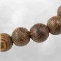 Bracelet tibétain en bois d'érable brun – 25 perles – Népal