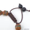 Bracelet Rudraksha incrusté de pierres – 23 perles – Népal