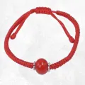 Bracelet tibétain porte-bonheur fil et perle rouge - Bracelets tibétains bouddhistes