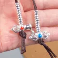 Compteurs pour mala bouddhiste dordjé et cloche – métal couleur argent