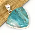 Pendentif opale du Pérou triangulaire en argent 925 – pierre naturelle