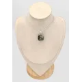 Pendentif carré pyrite sur magnétite d'Arizona – argent 925 poinçonné