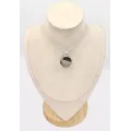Pendentif rond pyrite sur magnétite – médaillon argent 925 poinçonné