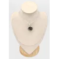 Pendentif rond pyrite sur magnétite porte-bonheur – argent 925