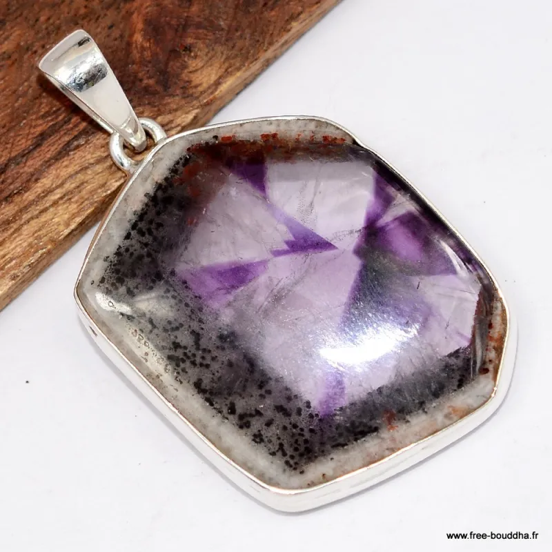 Pendentif Auralite 23 naturelle du Canada – Argent 925 | Authentique