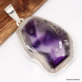 Pendentif Auralite 23 brute polie – Argent 925 | Éveil intérieur