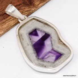 Pendentif Auralite 23 brute polie – Argent 925 | Éveil intérieur