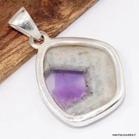 Petit pendentif Auralite 23 forme libre – Argent 925 | Intuition