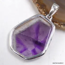 Grand pendentif Auralite 23 forme libre – Argent 925 | Méditation