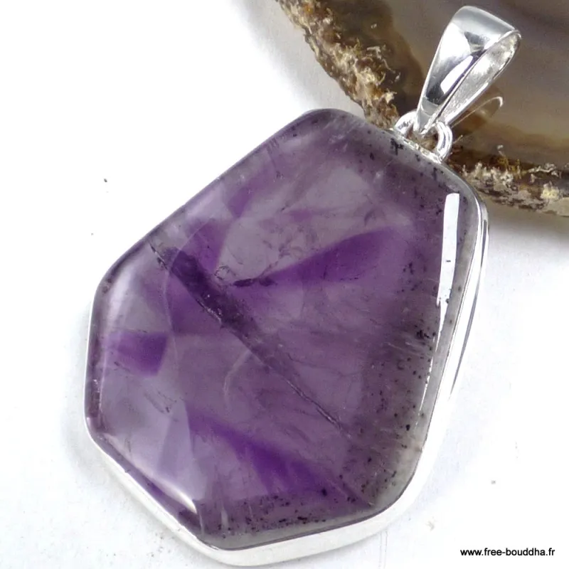 Grand pendentif Auralite 23 forme libre – Argent 925 | Méditation