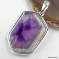 Grand pendentif Auralite 23 naturelle – Argent 925 | Transformation