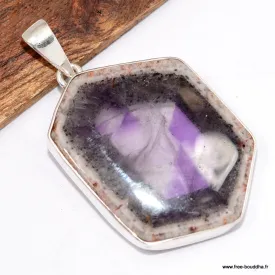 Pendentif Auralite 23 forme libre – Argent 925 | Harmonie chakras