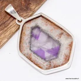 Pendentif Auralite 23 forme libre – Argent 925 | Harmonie chakras