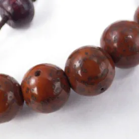 Bracelet mala Graines de lotus brunes 27 perles authentiques - Bracelet tibétain mala de méditation