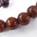 Bracelet mala Graines de lotus brunes 27 perles authentiques - Bracelet tibétain mala de méditation