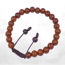 Bracelet mala Graines de lotus brunes 27 perles authentiques - Bracelet tibétain mala de méditation