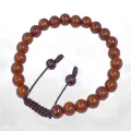 Bracelet mala Graines de lotus brunes 27 perles authentiques - Bracelet tibétain mala de méditation