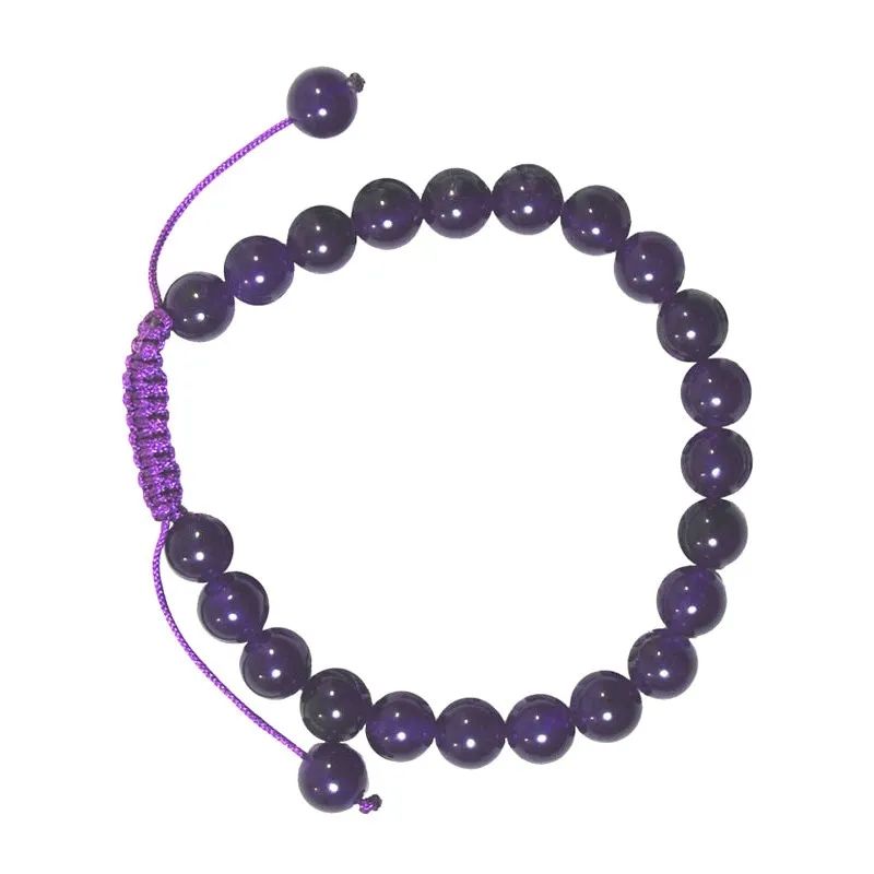 Bracelet Mala Améthyste du Brésil – Pierres naturelles 24 perles