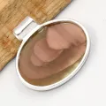 Pendentif Jaspe Impérial et Grenat cabochon ovale - Bijoux en Jaspe Impérial
