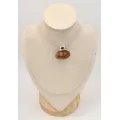 Pendentif Jaspe Impérial et Grenat cabochon ovale - Bijoux en Jaspe Impérial