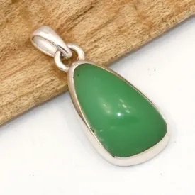 Pendentif Chrysoprase forme libre - Pierre naturelle - Bijoux en Chrysoprase