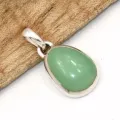 Petit Pendentif Chrysoprase forme goutte - Pierre du Coeur - Bijoux en Chrysoprase