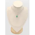 Petit Pendentif Chrysoprase forme goutte - Pierre du Coeur - Bijoux en Chrysoprase