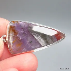 Pendentif Super Seven cacoxénite 5 cm grade AAA - Argent 925 - Pendentifs pierres naturelles