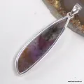 Long Pendentif Super seven grade AAA - 5,8 cm - Asymétrique - Bijoux en Cacochynite Super Seven