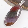 Grand Pendentif Super Seven cacochynite 5,2 cm grade AAA - Argent 925 - Pendentifs pierres naturelles