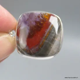 Pendentif Cacochynite Super Seven carré couleurs soutenues - Pendentifs pierres naturelles