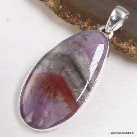 Pendentif Cacochynite Super Seven forme poire 4,7 cm - Pendentifs pierres naturelles