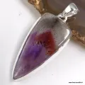 Pendentif Cacochynite Super Seven forme pointe 4,7 cm - Pendentifs pierres naturelles