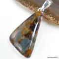 Pendentif Pietersite fauve forme libre AAA argent 925 | Chakras